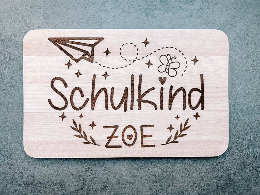 Personalisiertes Frühstücksbrettchen / Lasergraviert
