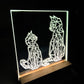 LED Holzsockel mit personalisierter Spiegelfliese