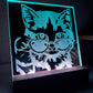 LED Holzsockel mit personalisierter Spiegelfliese