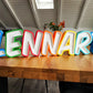 Namenslampe mit smarter LED Beleuchtung