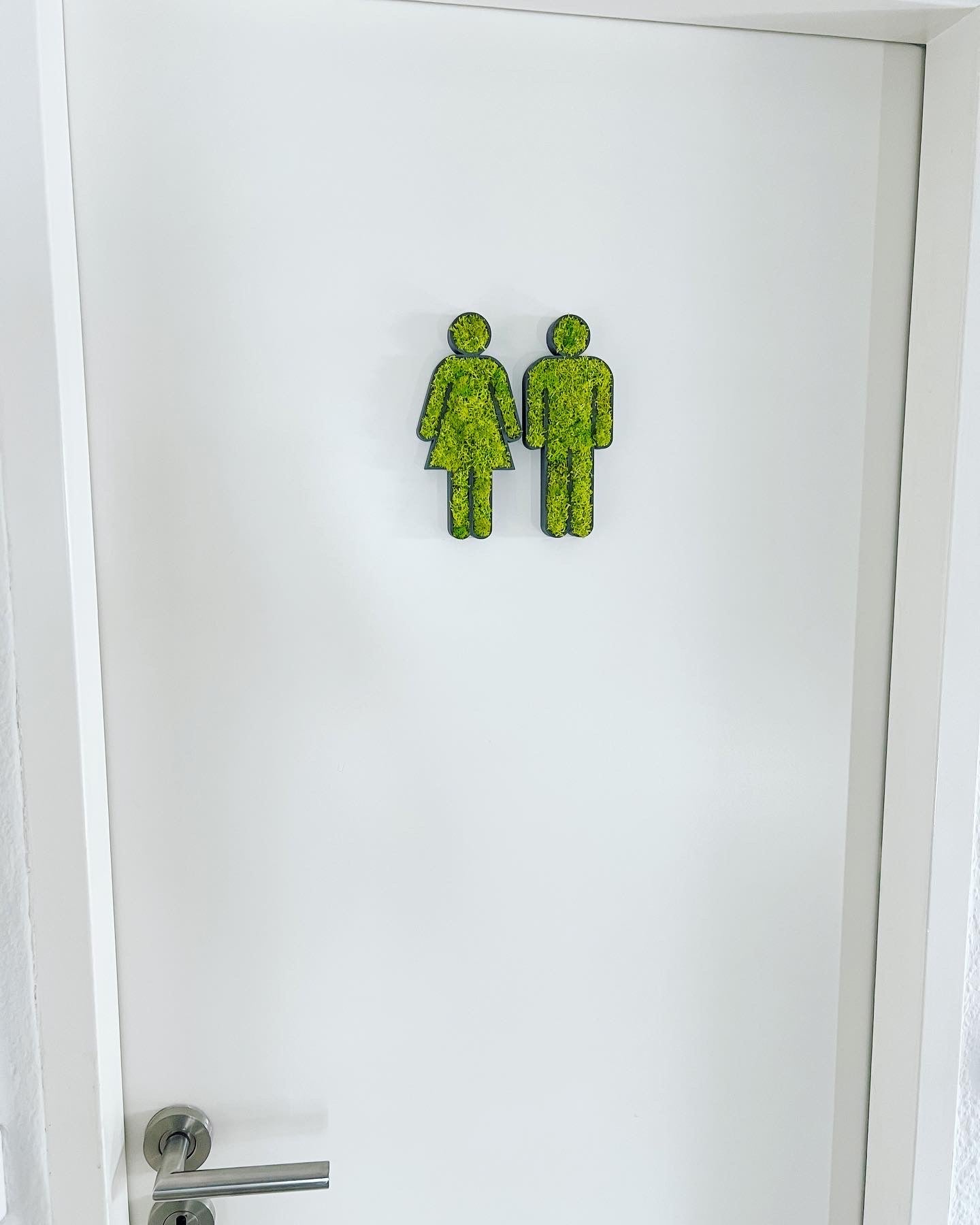 Toilettenzeichen Mann & Frau / Moosbild