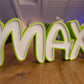 individuelle Namenslampe mit RGB Led Beleuchtung und Farbauswahl